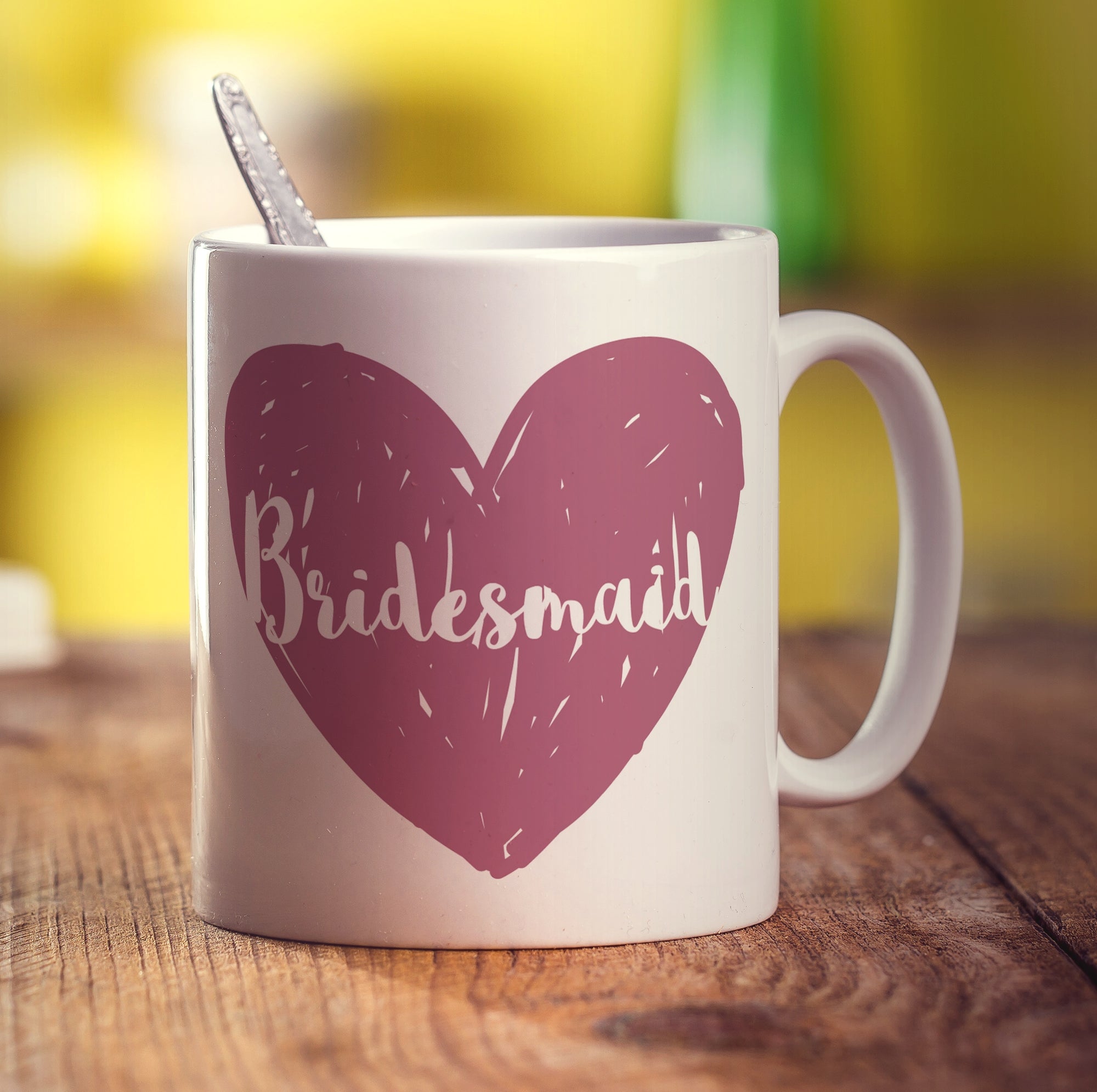 Bridesmaid Heart Name Mug