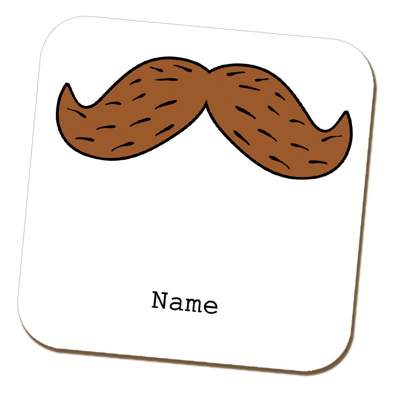 Brown Moustache Coaster