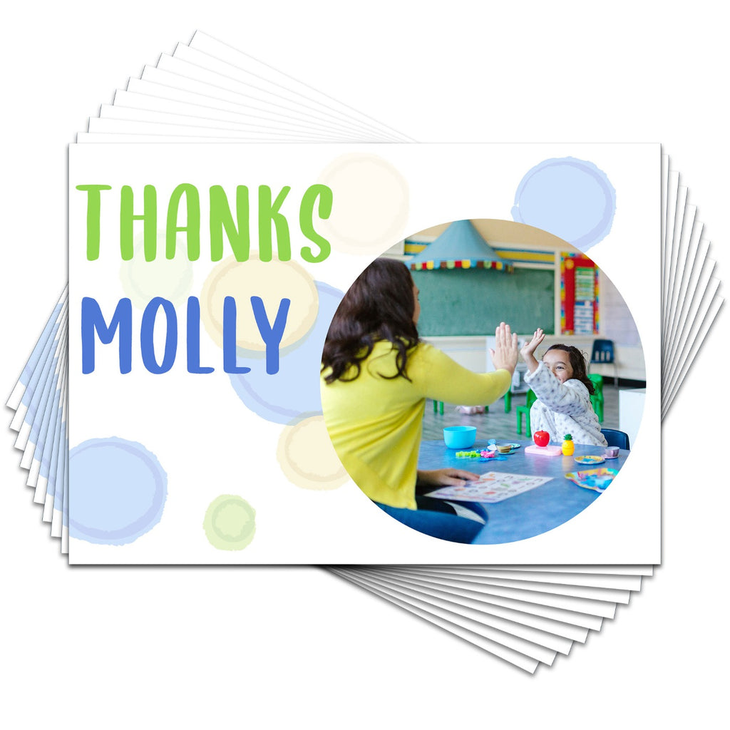 Bubble Photo Thank You Card - Pack of 10
