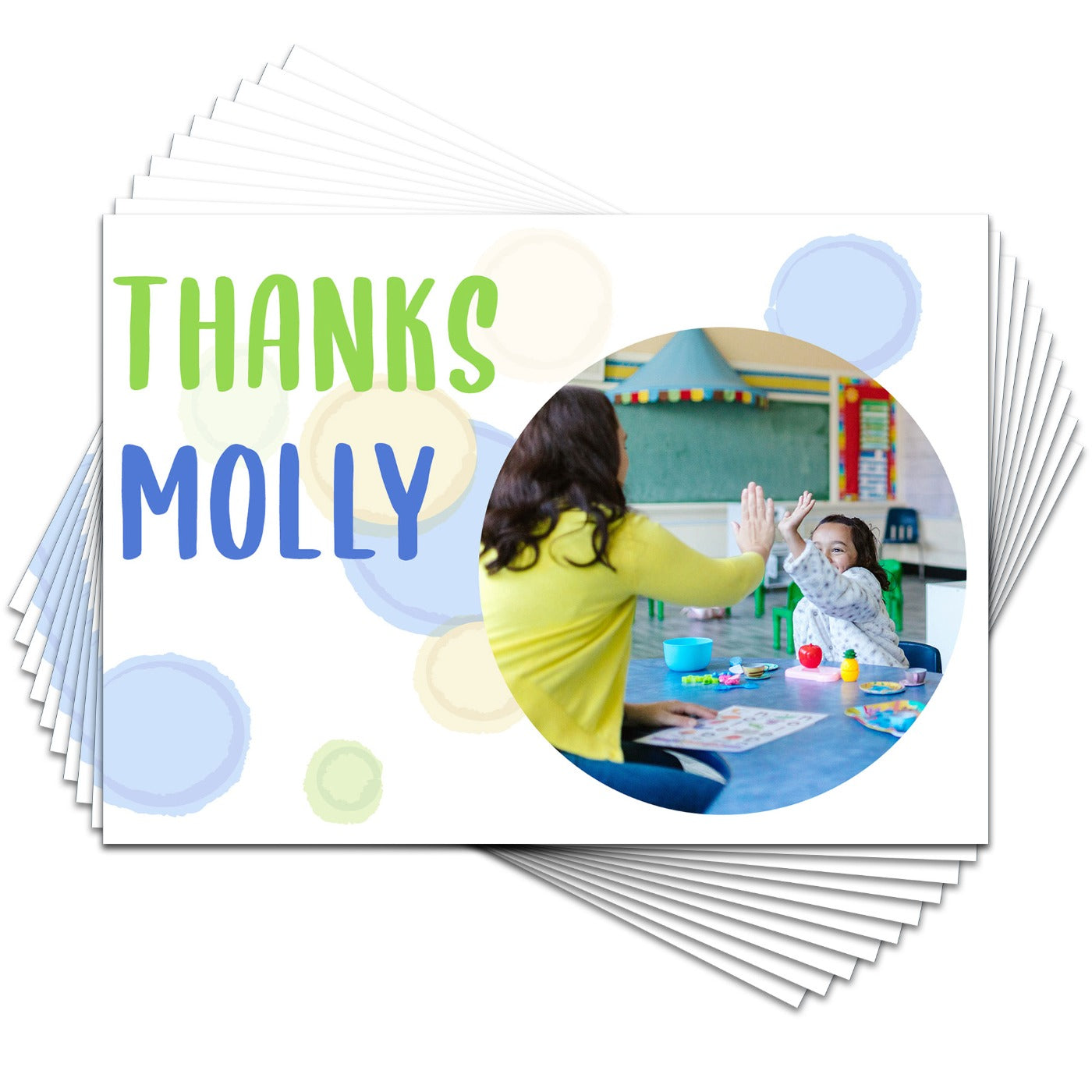 Bubble Photo Thank You Card - Pack of 10