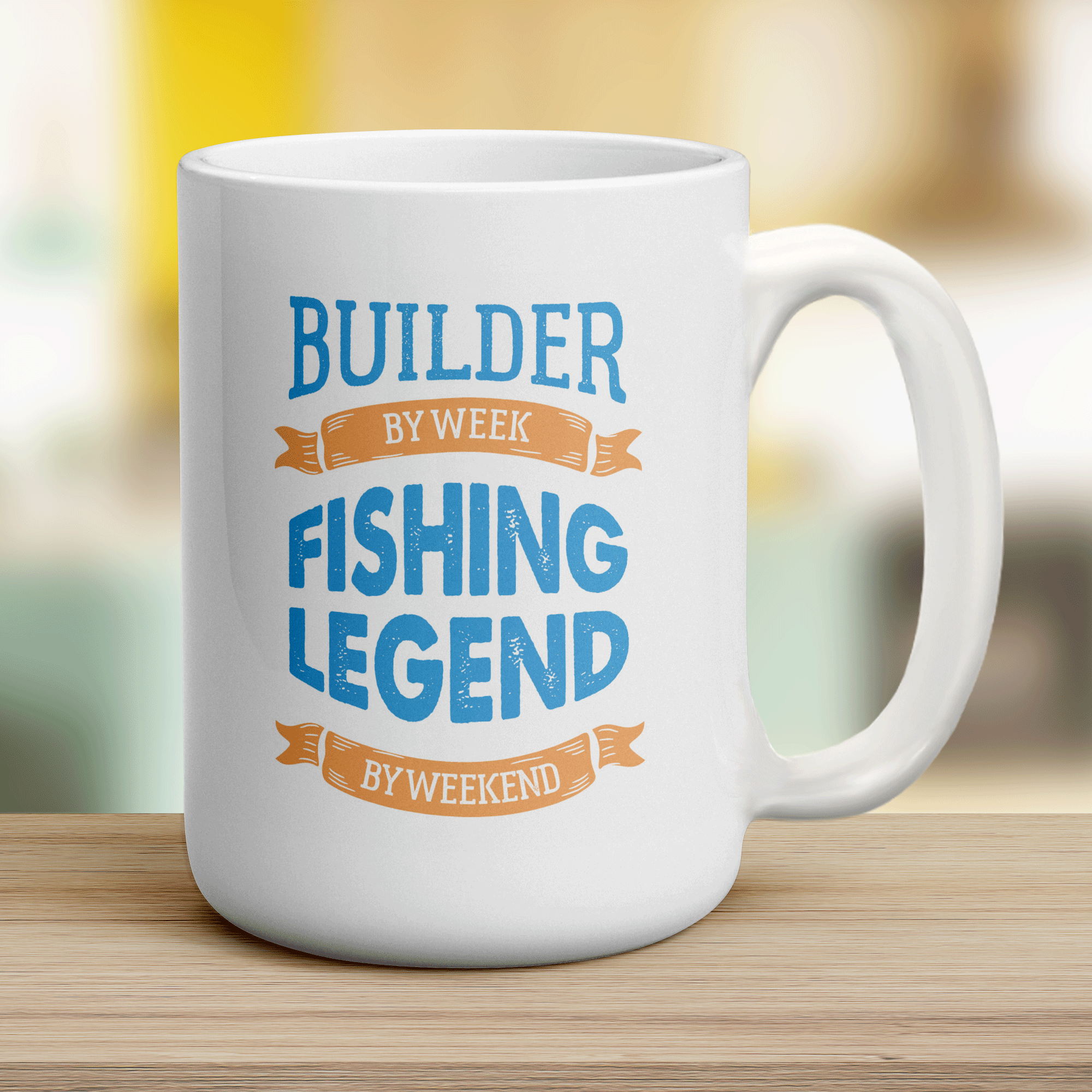 Builder By Week Fishing Legend By Weekend Mug