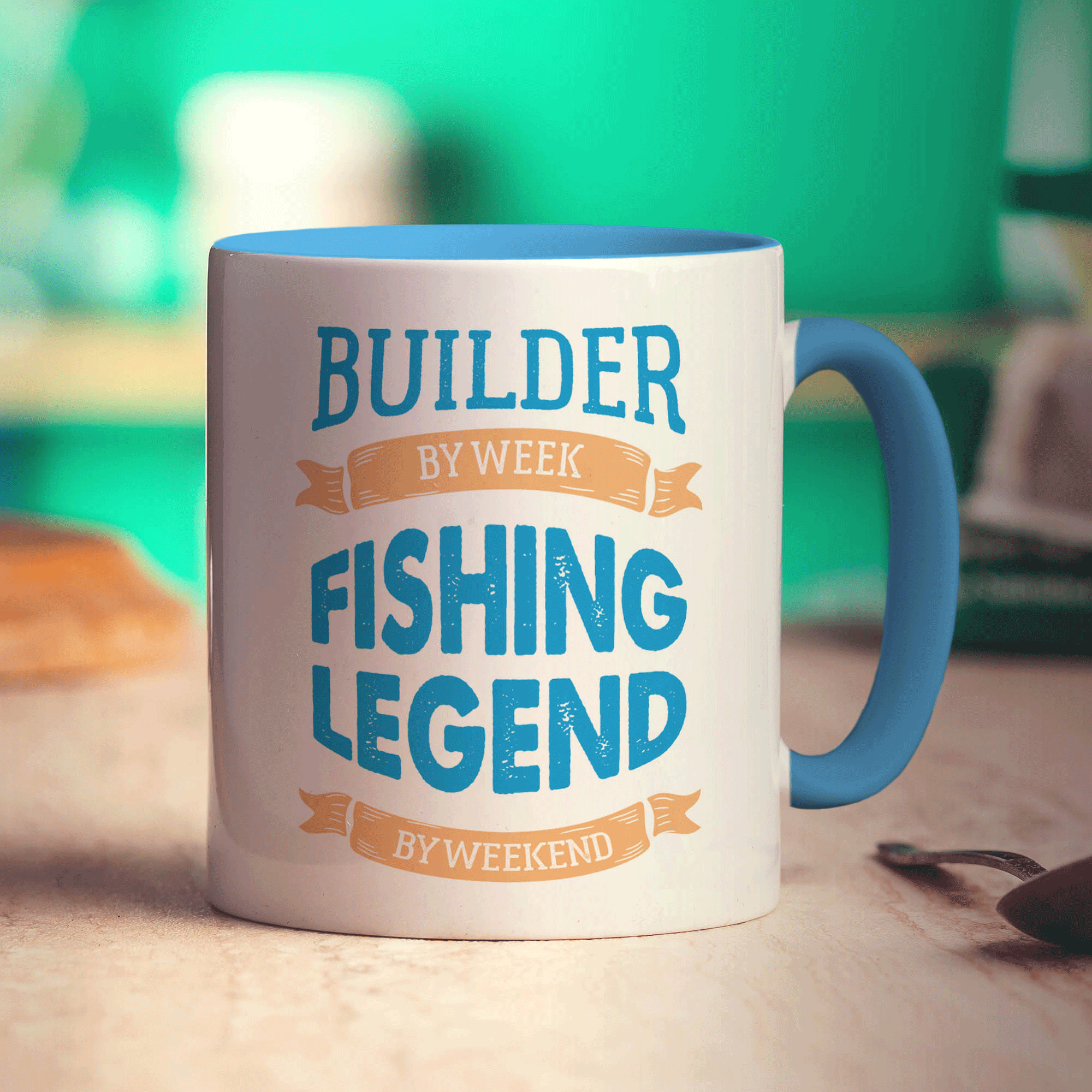 Builder By Week Fishing Legend By Weekend Mug