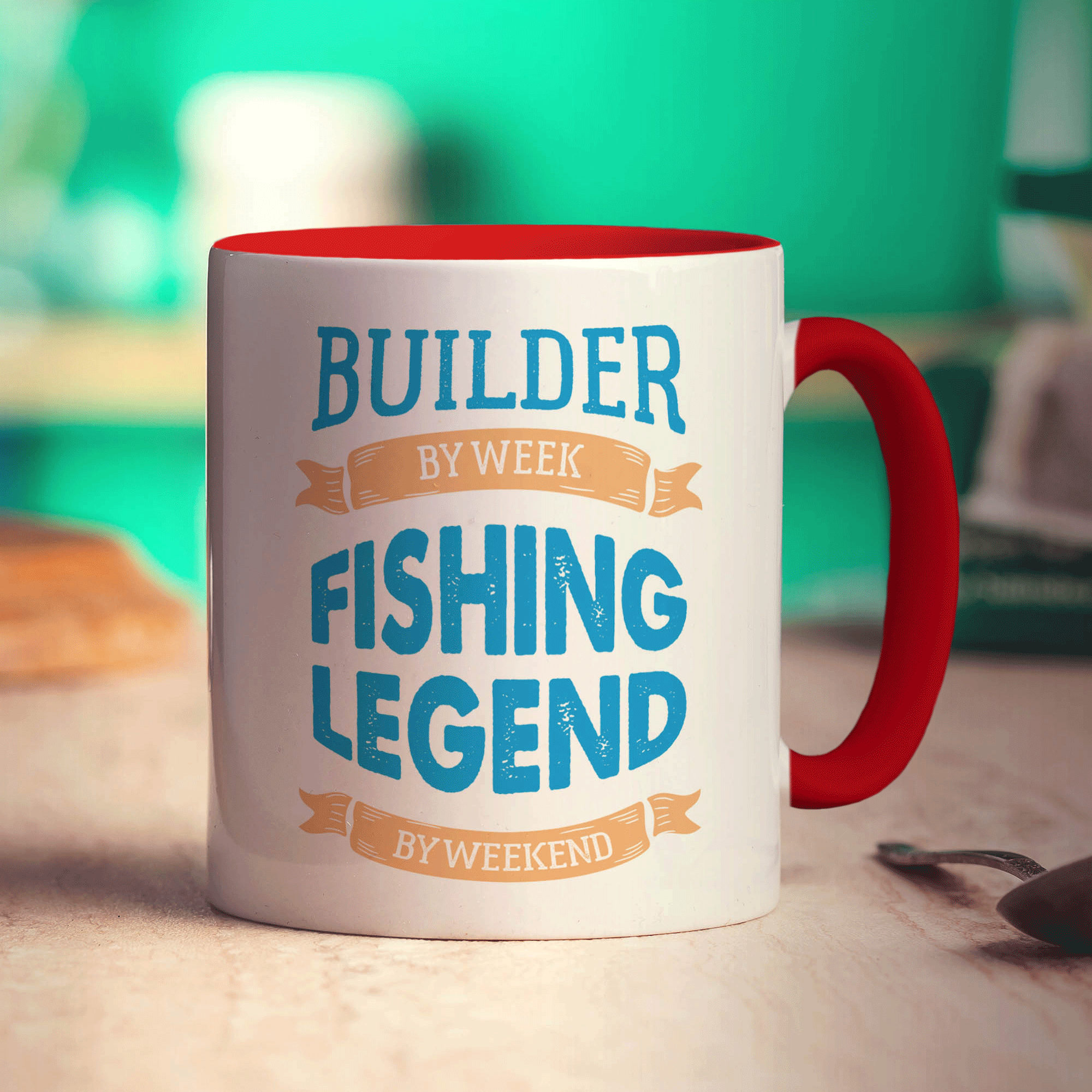 Builder By Week Fishing Legend By Weekend Mug