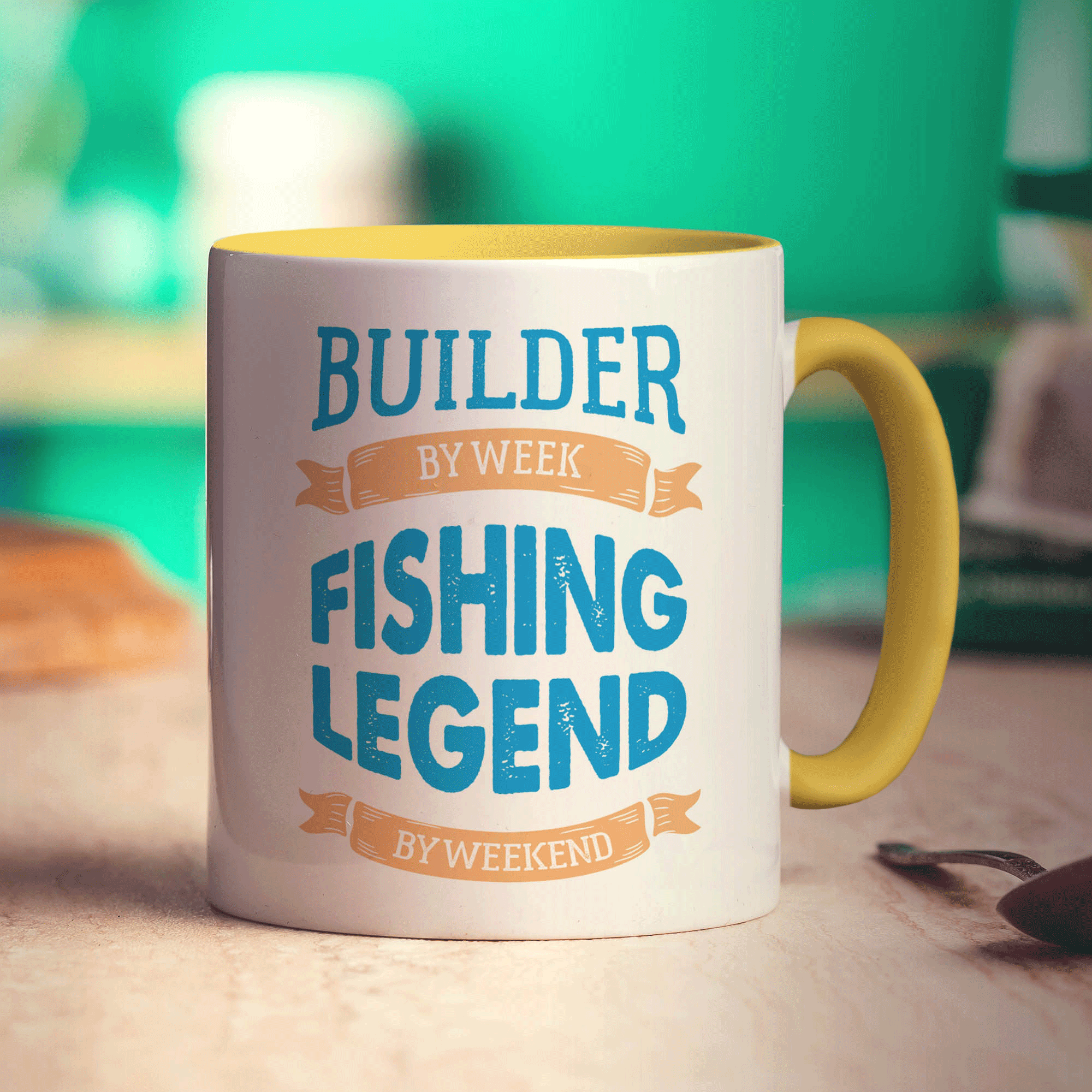 Builder By Week Fishing Legend By Weekend Mug