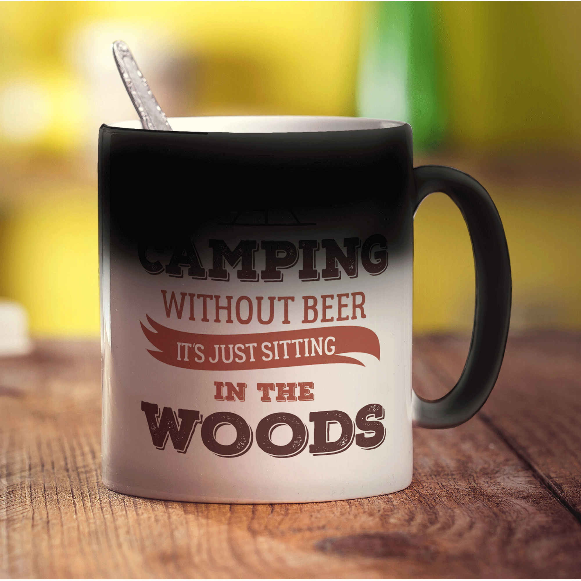 Camping Without Beer, It's Just Sitting in the Woods Mug - Standard 330ml (11oz) / Magic Mug