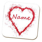Candy Heart Name Coaster