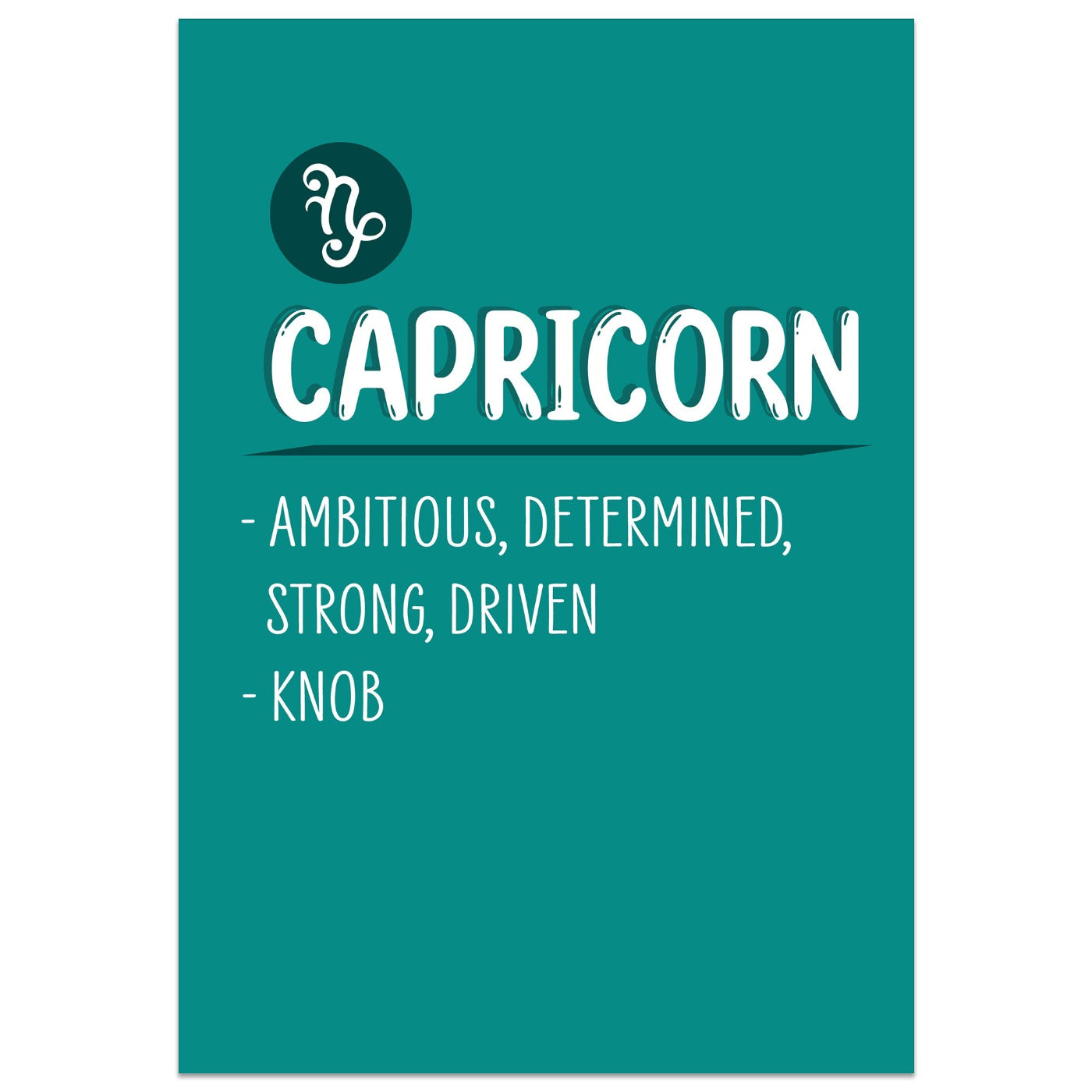Capricorn Definition Birthday Card
