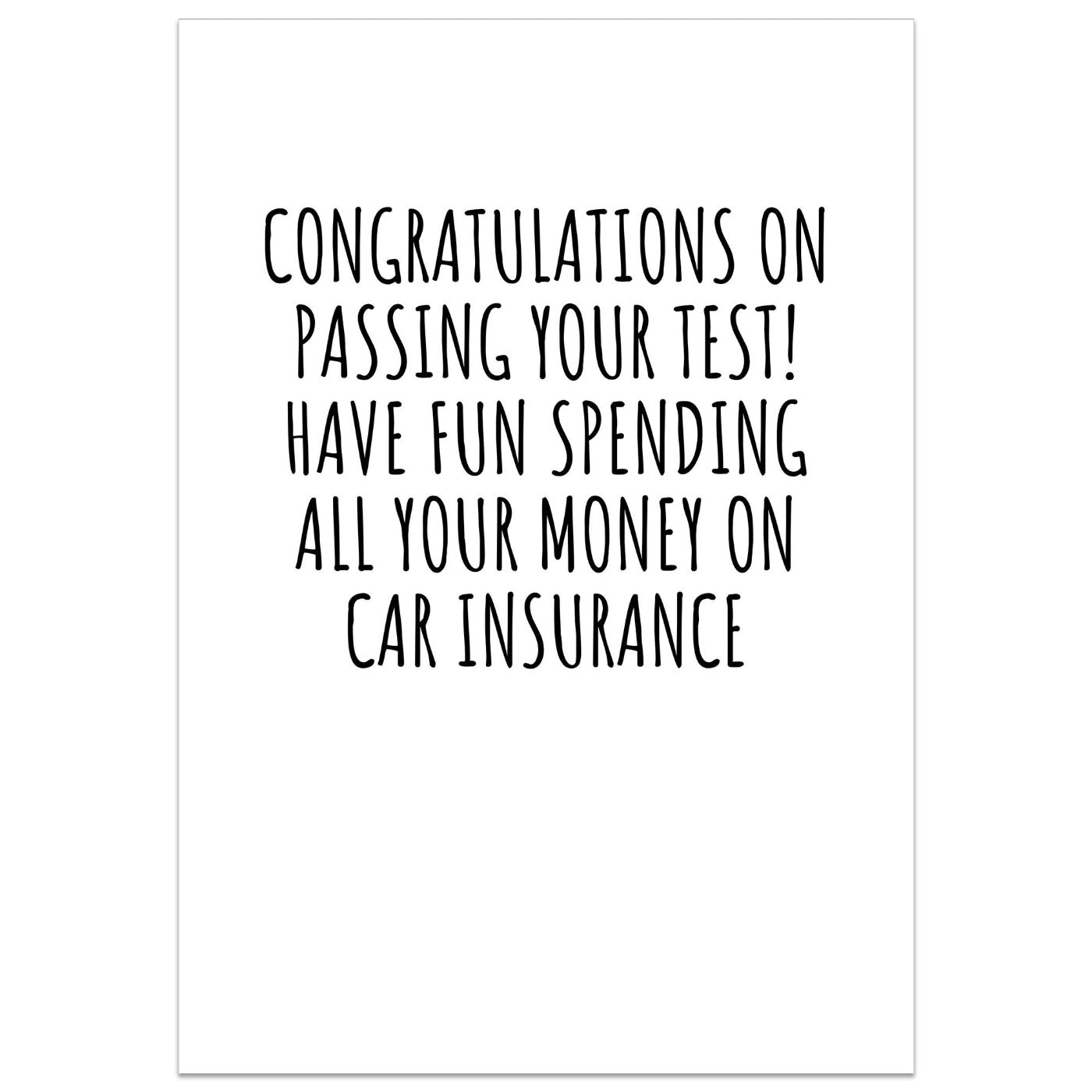 Have Fun Spending All Your Money On Car Insurance Card