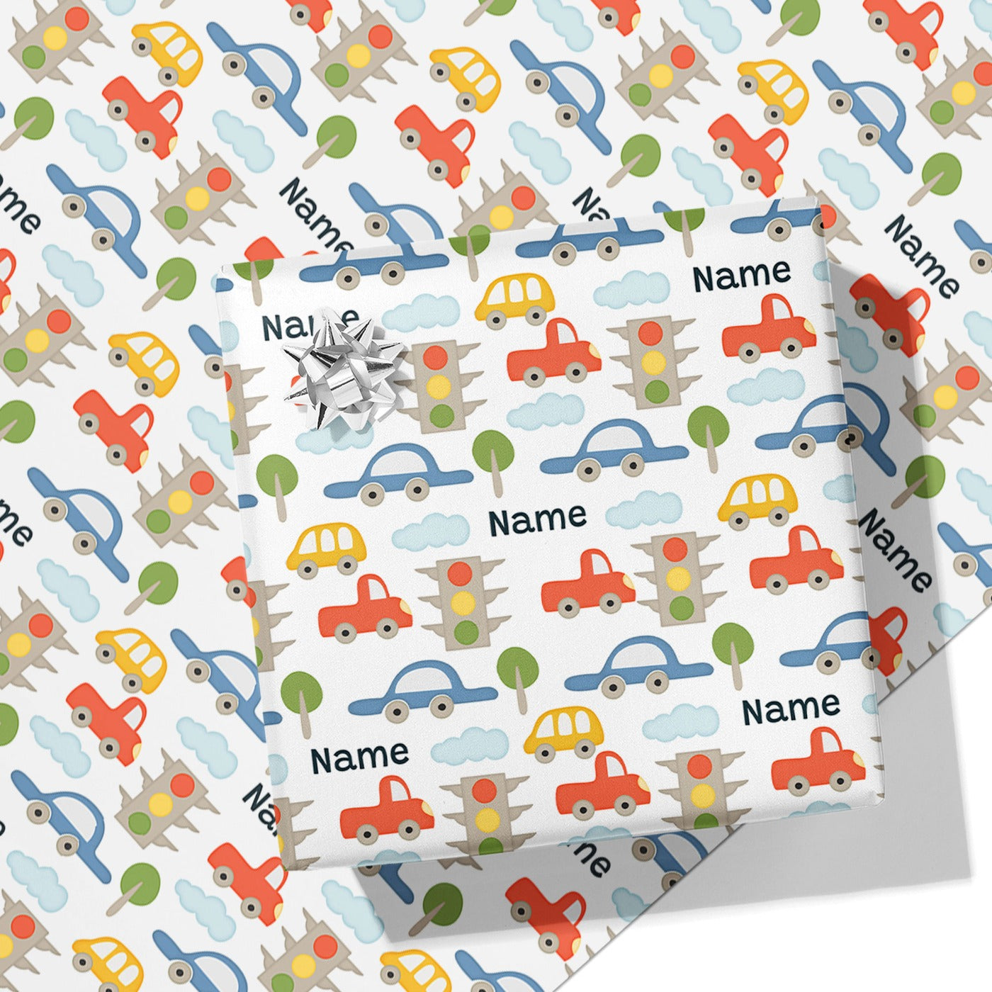 Cars Name Wrapping Paper