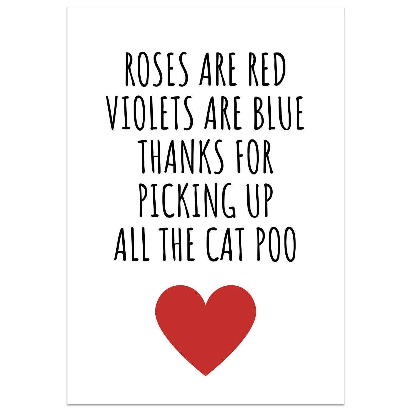 Thanks For Picking Up All The Cat Poo Card