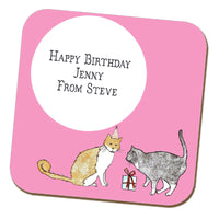 Cat Present Coaster by Hannah Mansfield