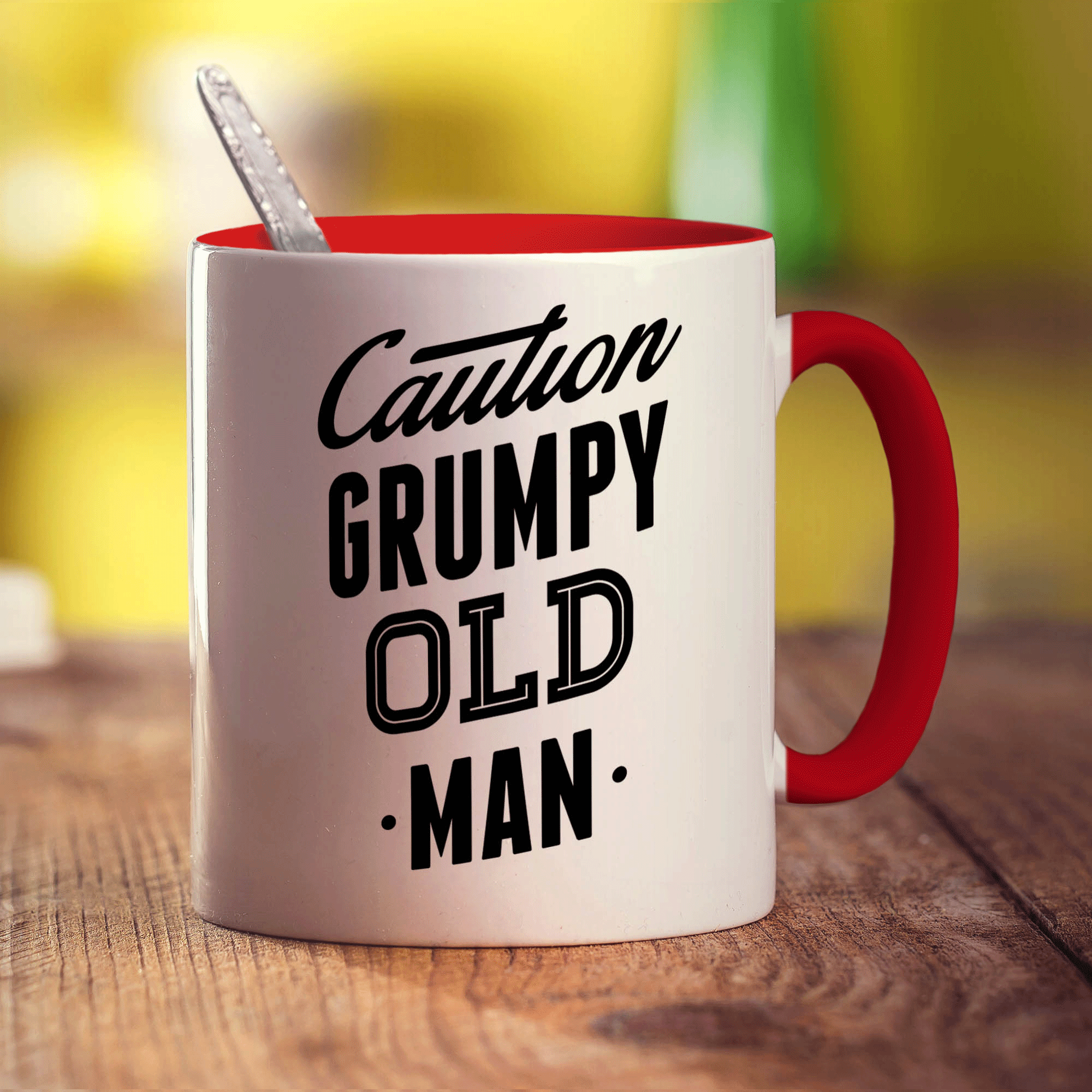 Caution Grumpy Old Man Mug