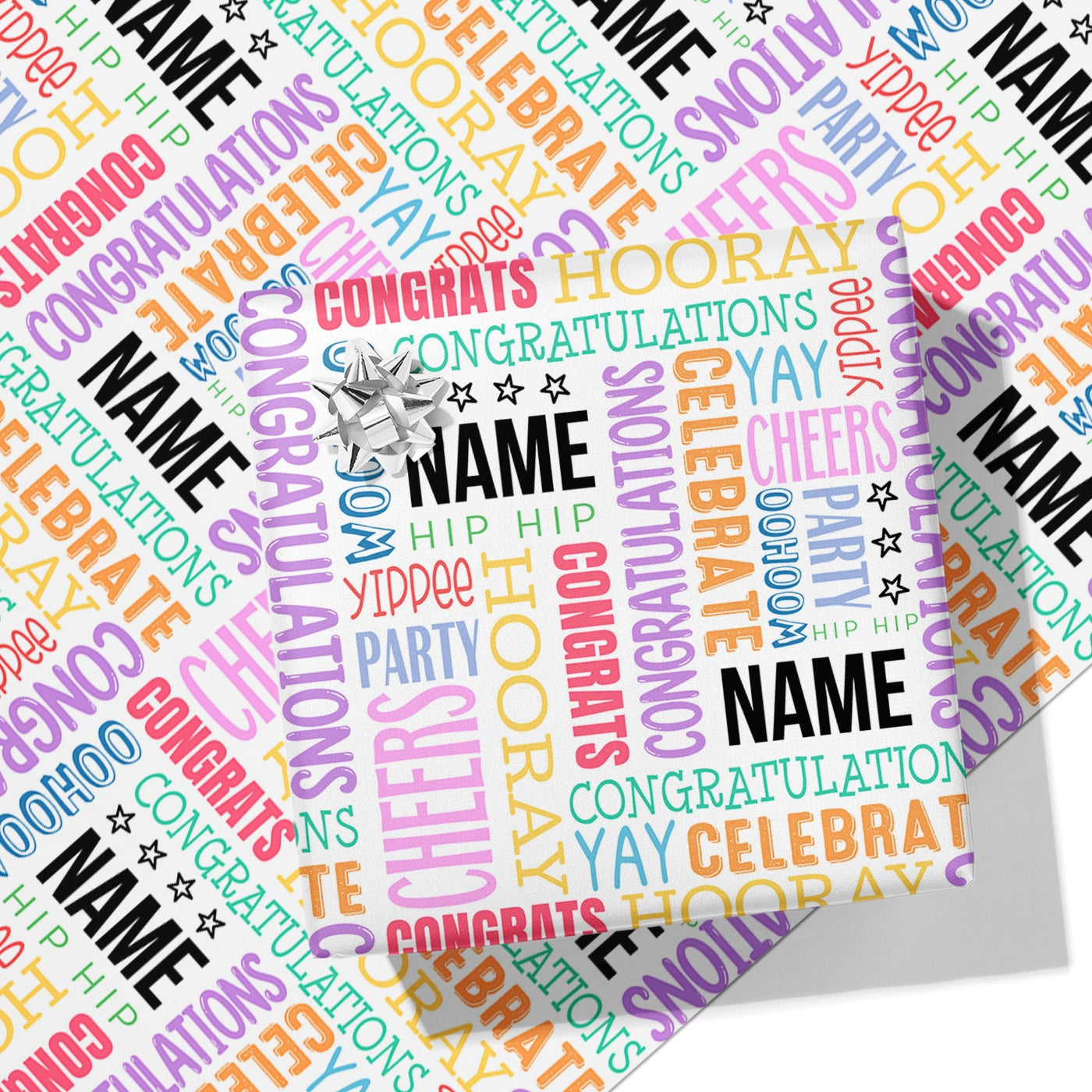 Celebratory Name Wrapping Paper