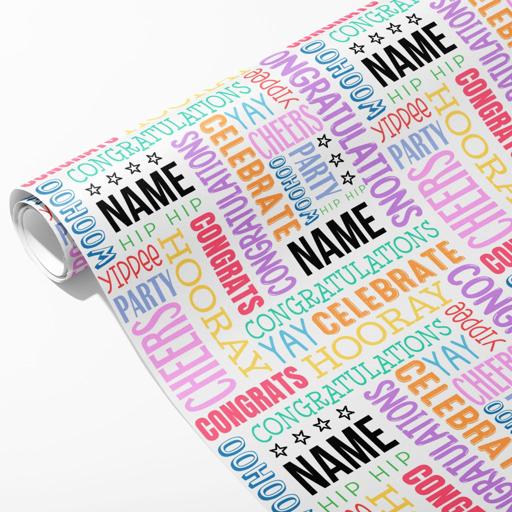 Celebratory Name Wrapping Paper