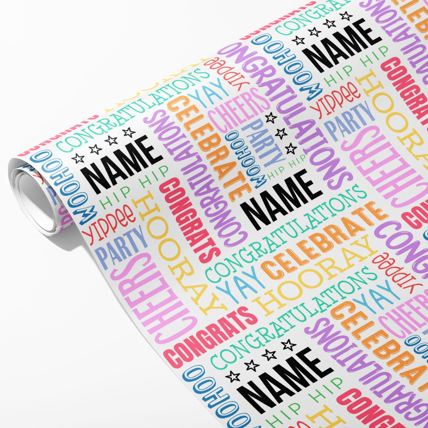 Celebratory Name Wrapping Paper