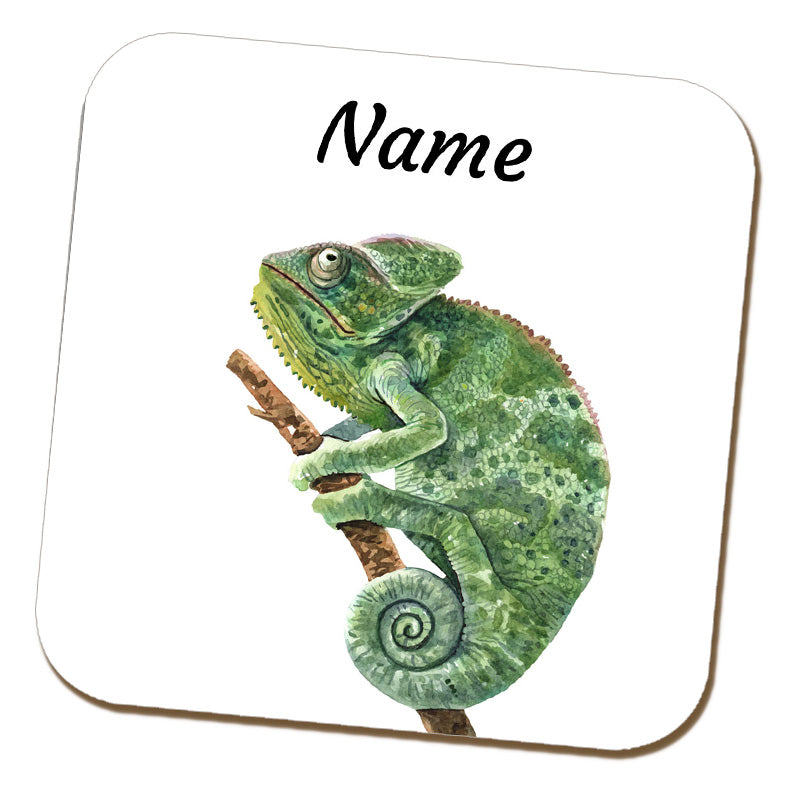 Chameleon Name Coaster