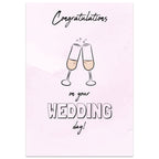 Champagne Wedding Day Card