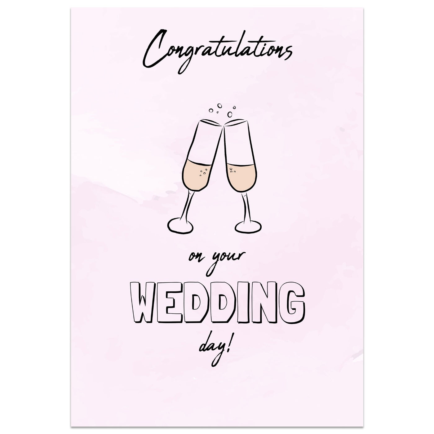 Champagne Wedding Day Card