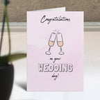 Champagne Wedding Day Card