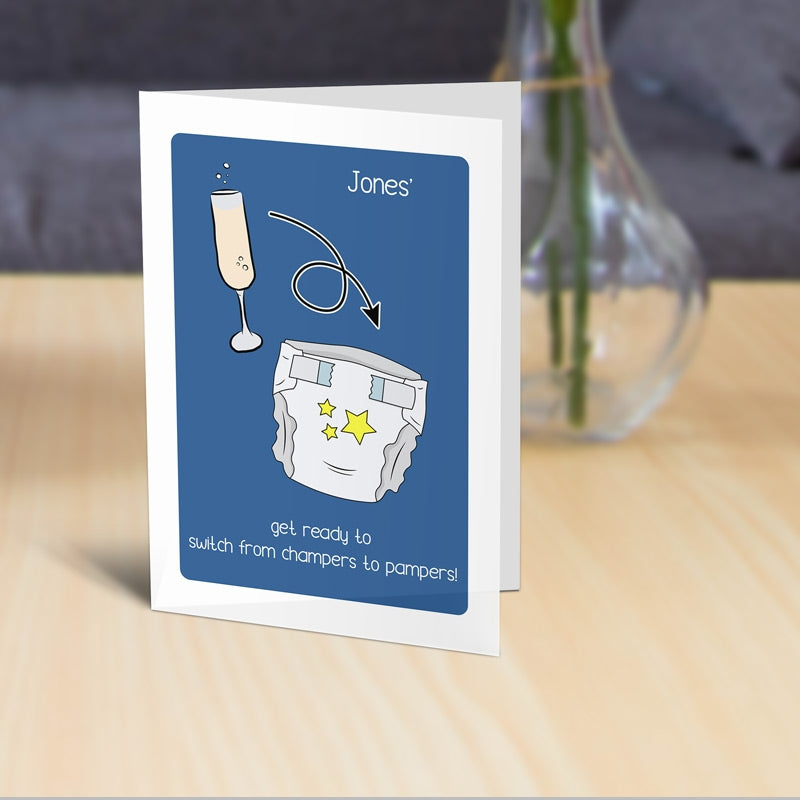 Champers To Pampers Card