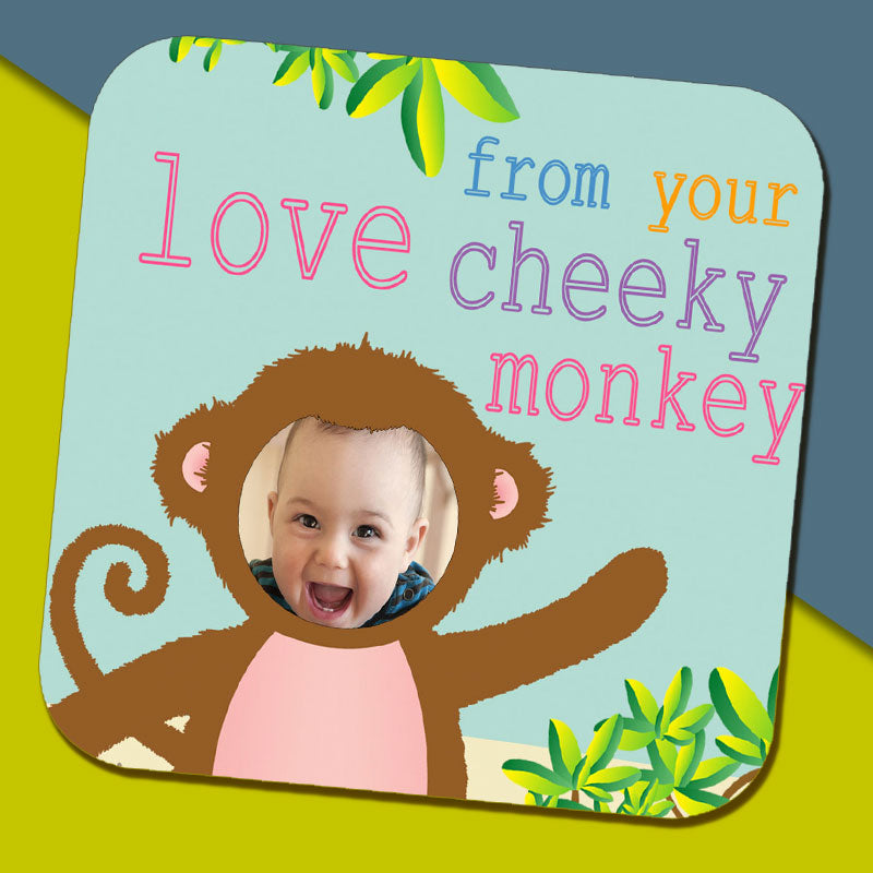 Cheeky Monkey Photo Coaster