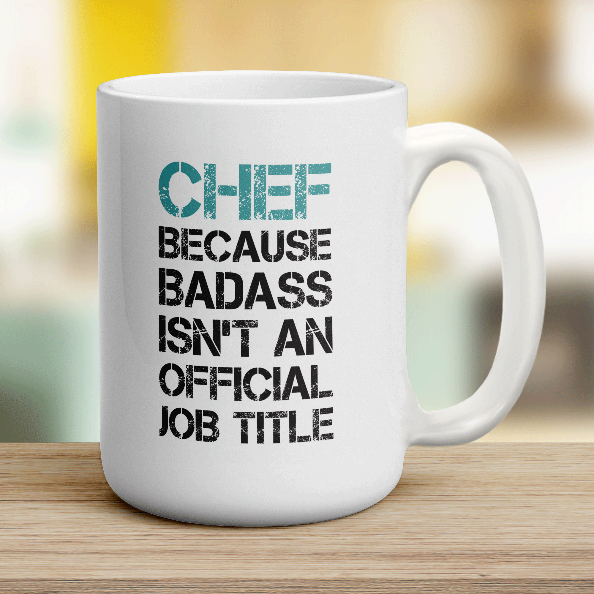 Chef Because Badass Isn't an Official Title  Mug - Jumbo 440ml (15oz) / White