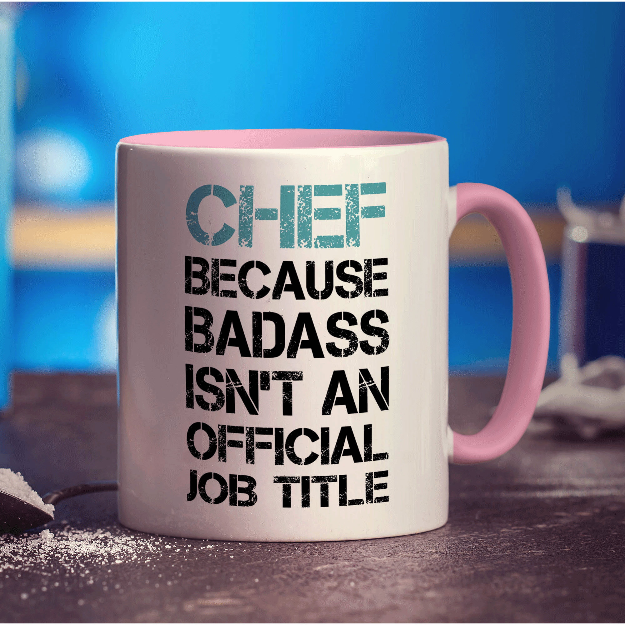 Chef Because Badass Isn't an Official Title  Mug - Standard 330ml (11oz) / Pink