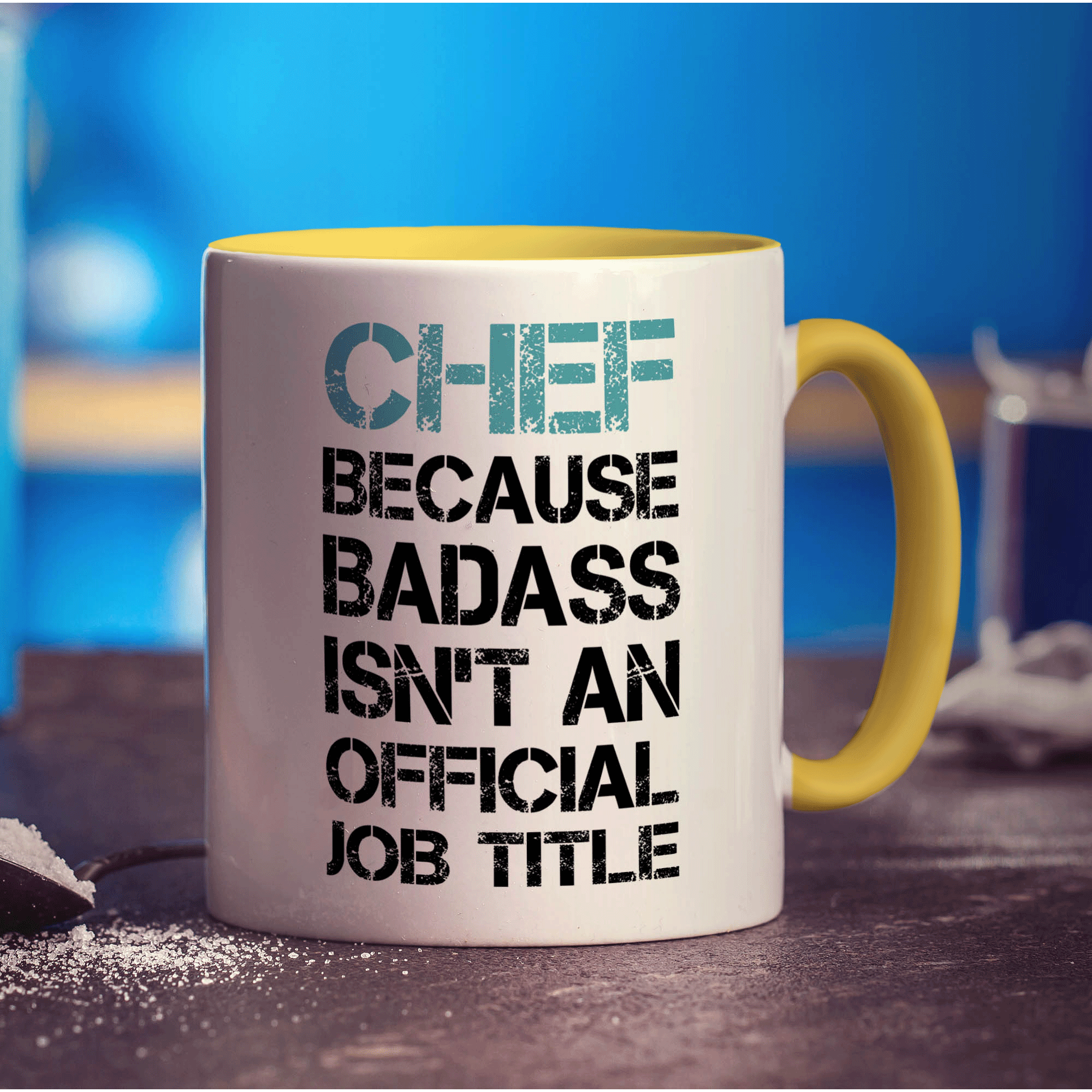 Chef Because Badass Isn't an Official Title  Mug - Standard 330ml (11oz) / Yellow