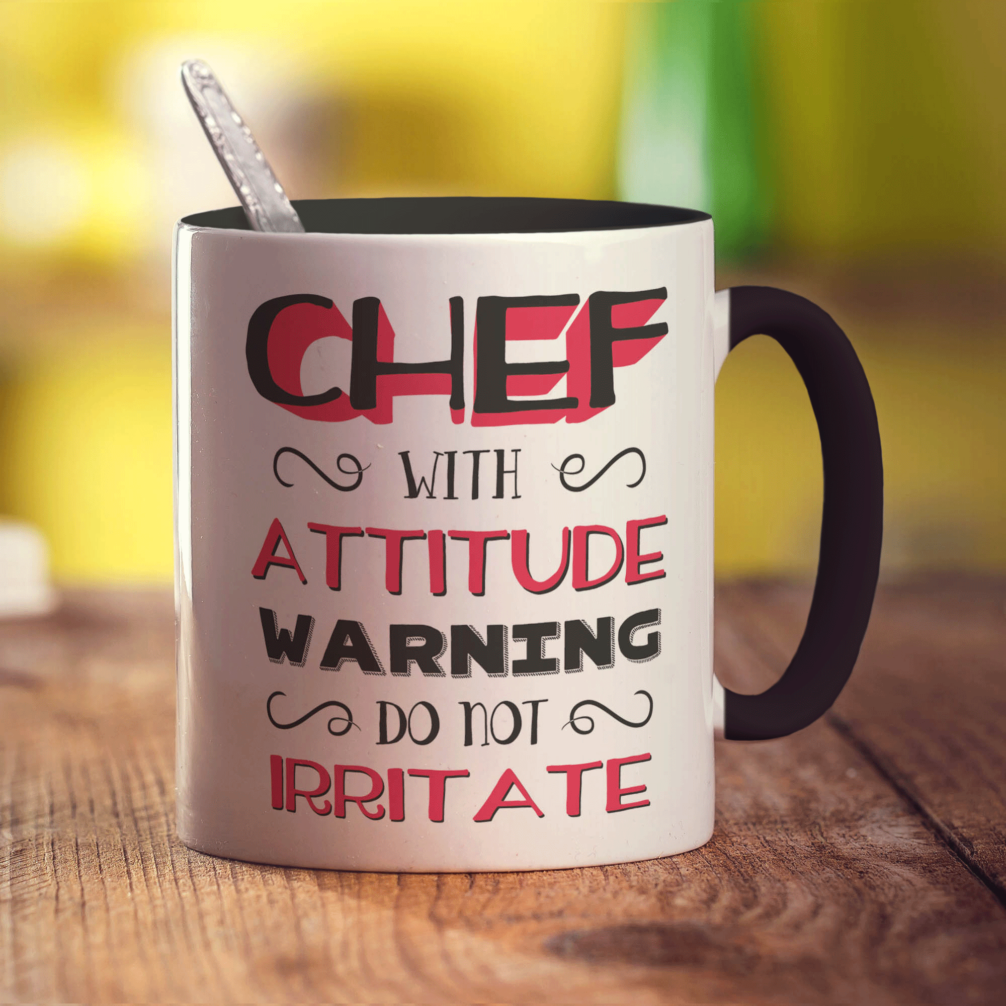 Chef With Attitude Warning Do Not Irritate Mug