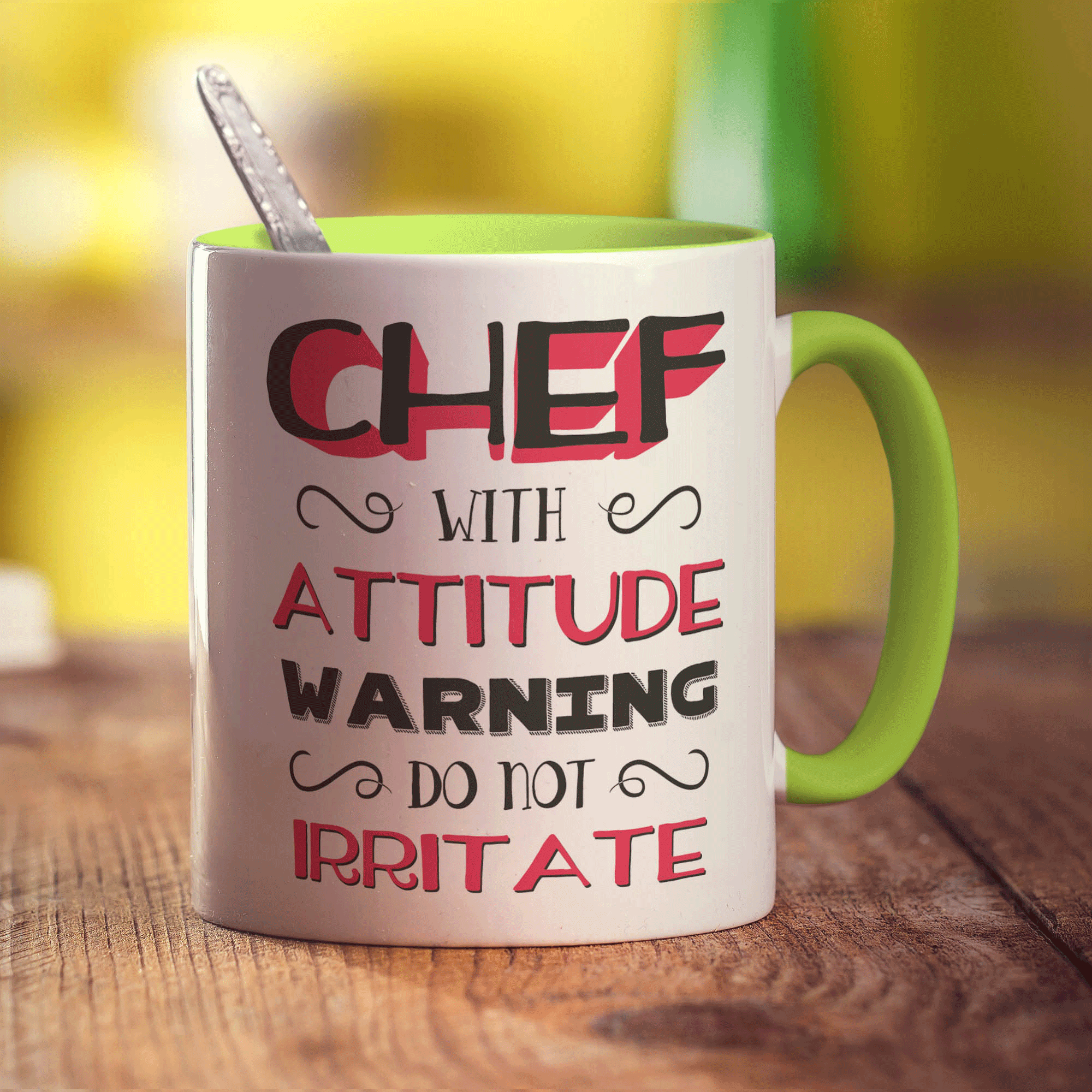 Chef With Attitude Warning Do Not Irritate Mug