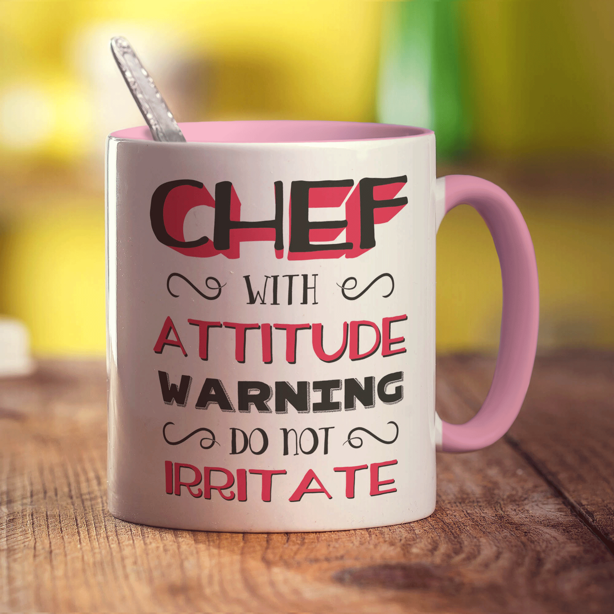 Chef With Attitude Warning Do Not Irritate Mug