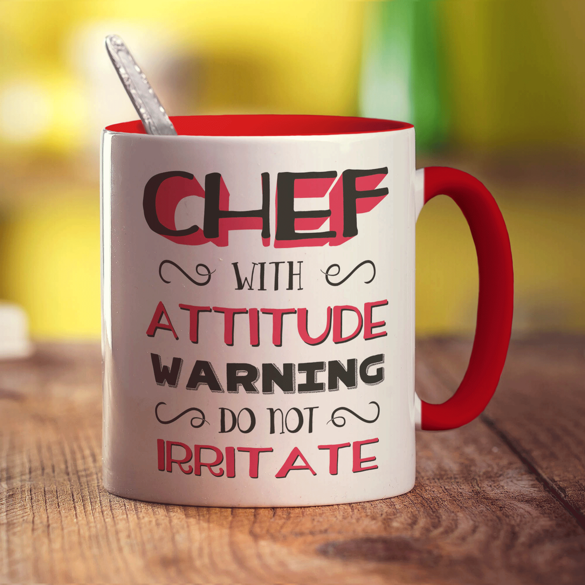 Chef With Attitude Warning Do Not Irritate Mug