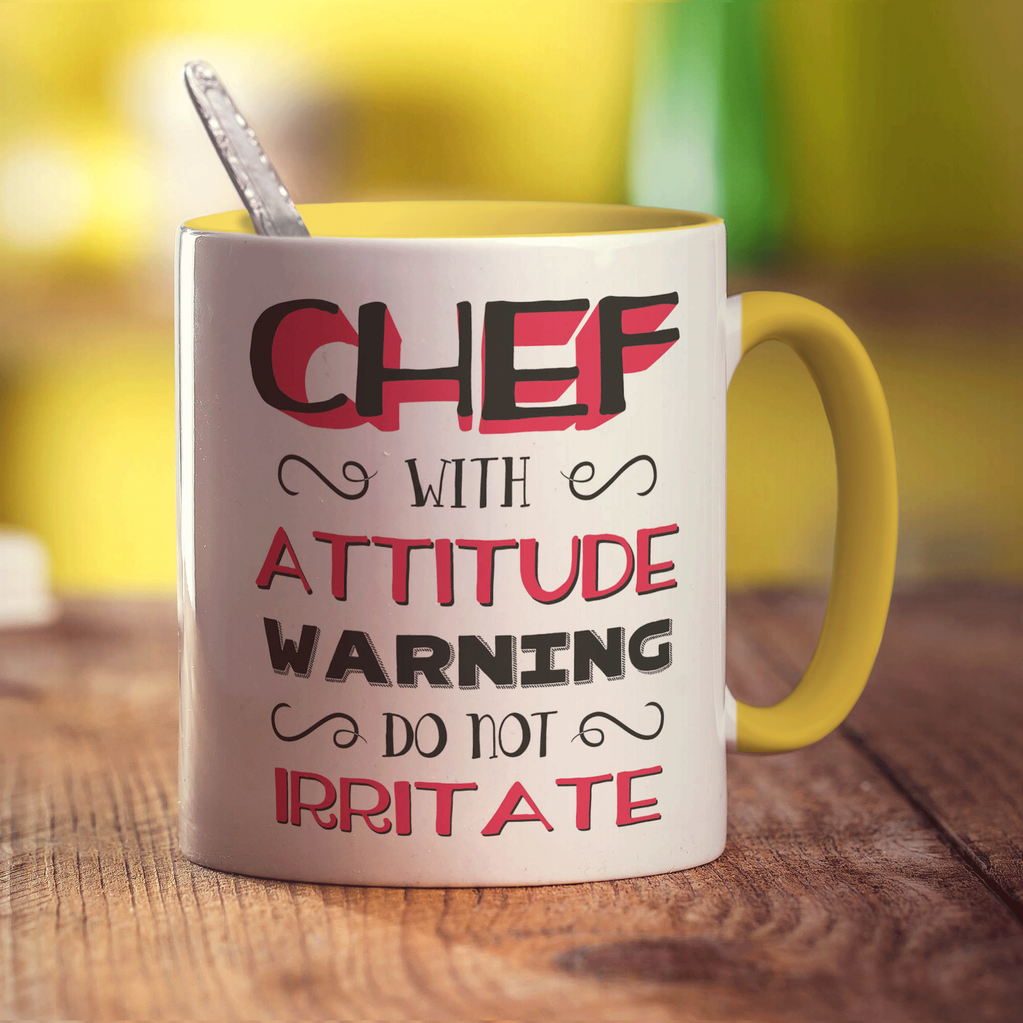 Chef With Attitude Warning Do Not Irritate Mug