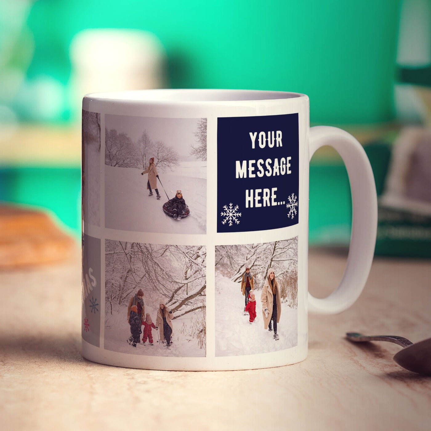 Christmas Collage Mug with 7 Photos