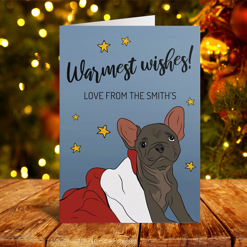 Warmest Wishes Christmas Dog Card