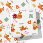 Christmas Dogs Name Wrapping Paper
