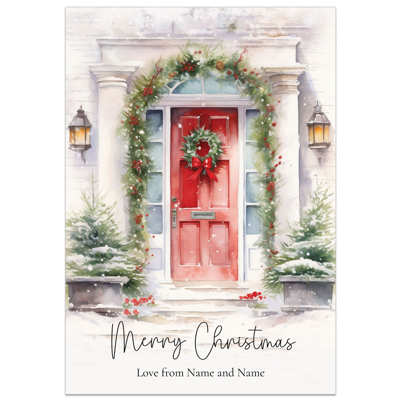 Christmas Front Door Card