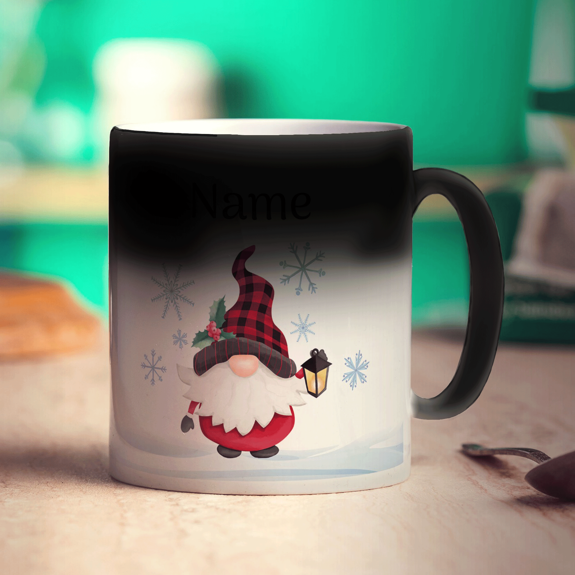 Christmas Gnome Name and Photo Mug