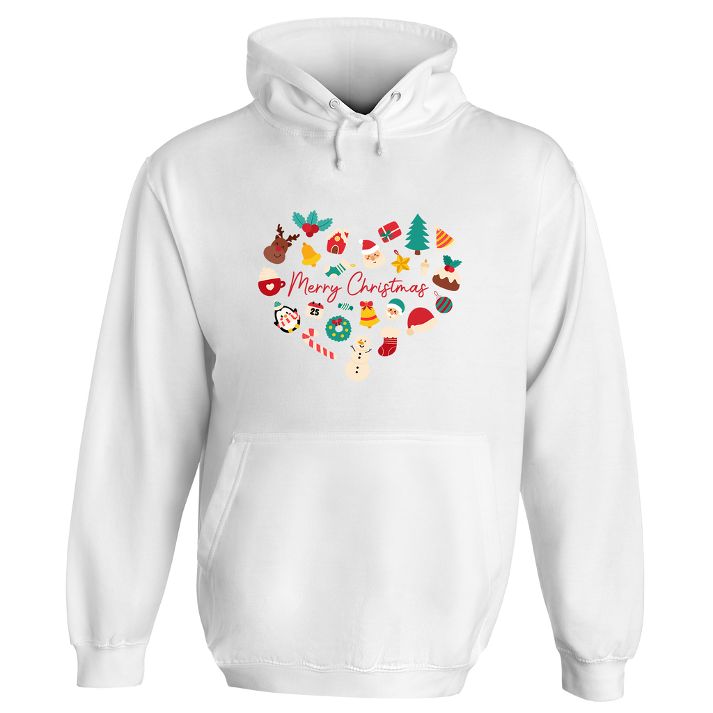 Christmas Icons Heart Hoodie