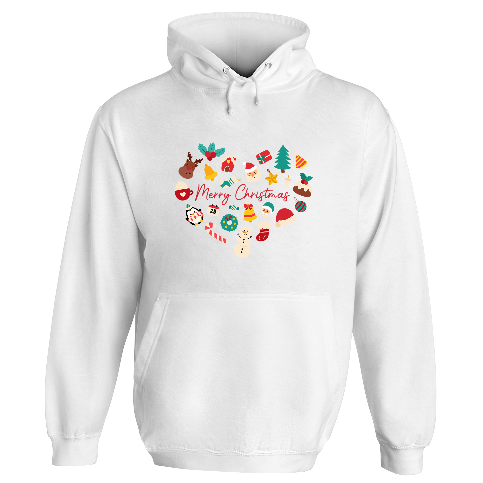 Christmas Icons Heart Hoodie