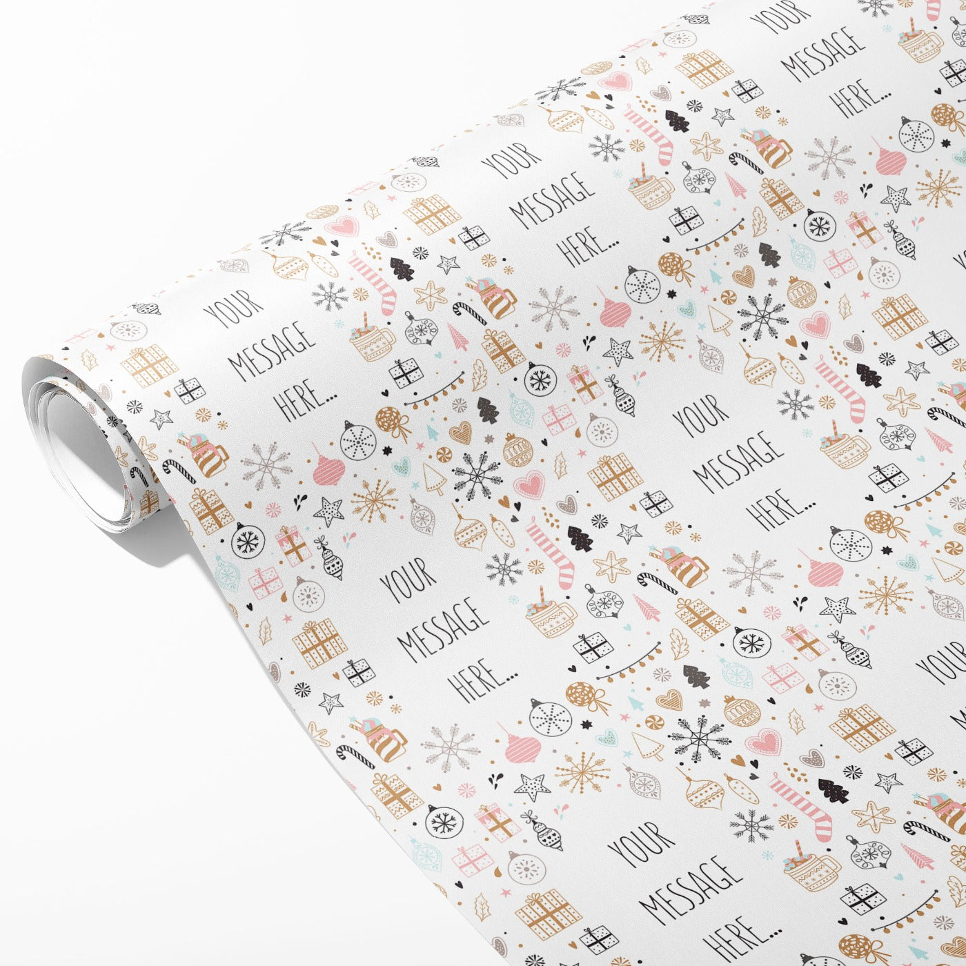 Christmas Pattern Message Wrapping Paper