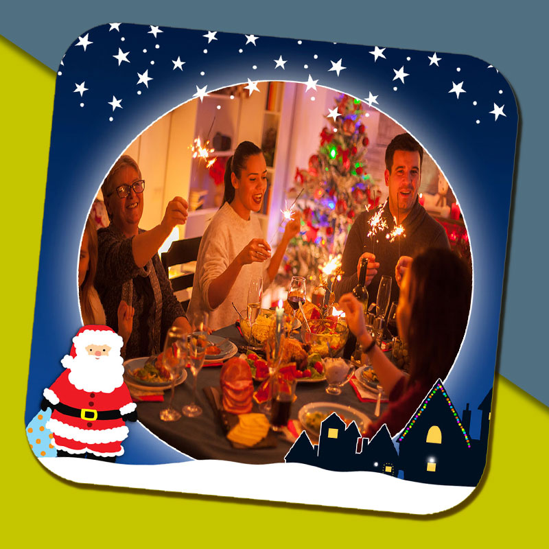 Christmas Night Photo Coaster