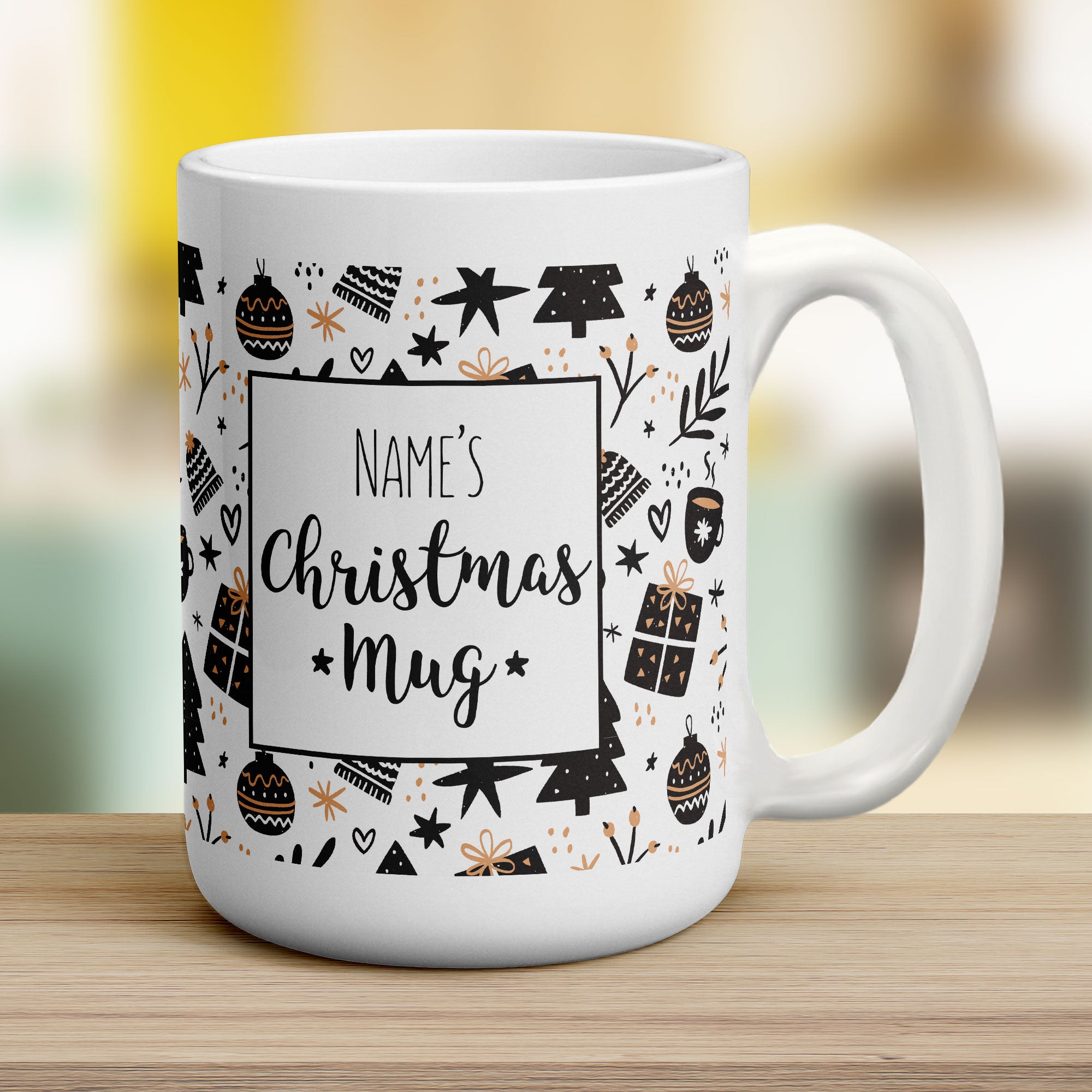 Christmas Pattern Mug - Add Any Name