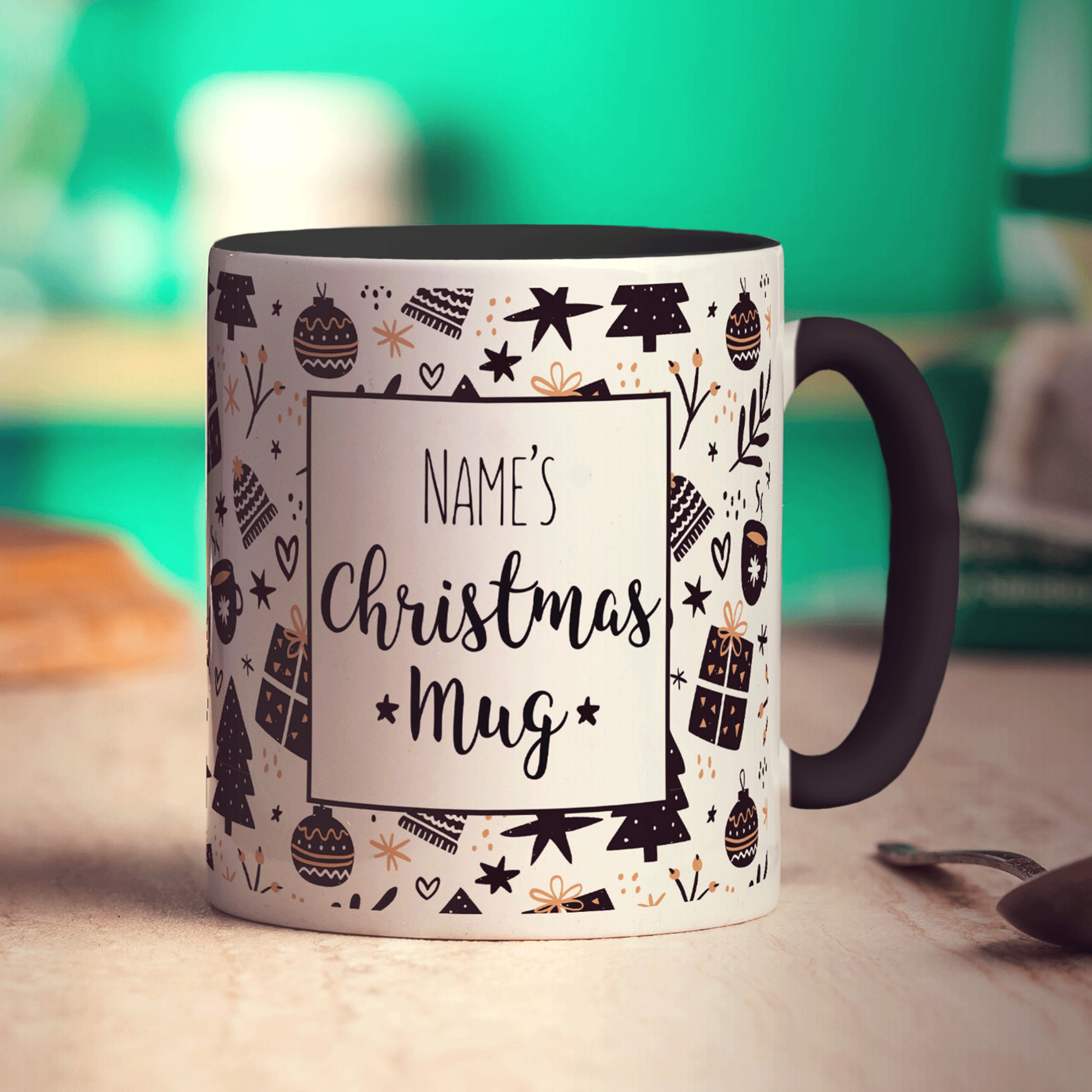 Christmas Pattern Mug - Add Any Name