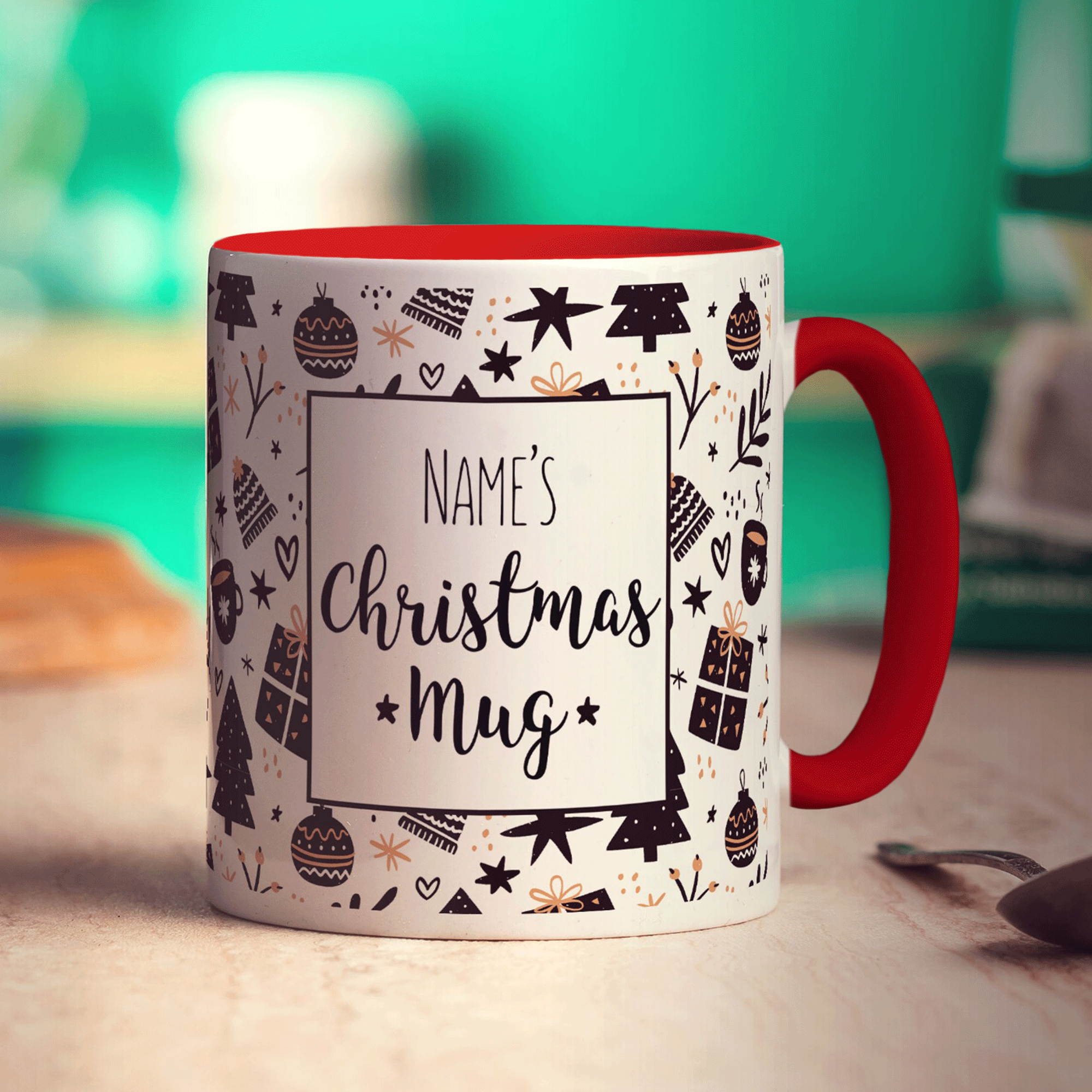Christmas Pattern Mug - Add Any Name
