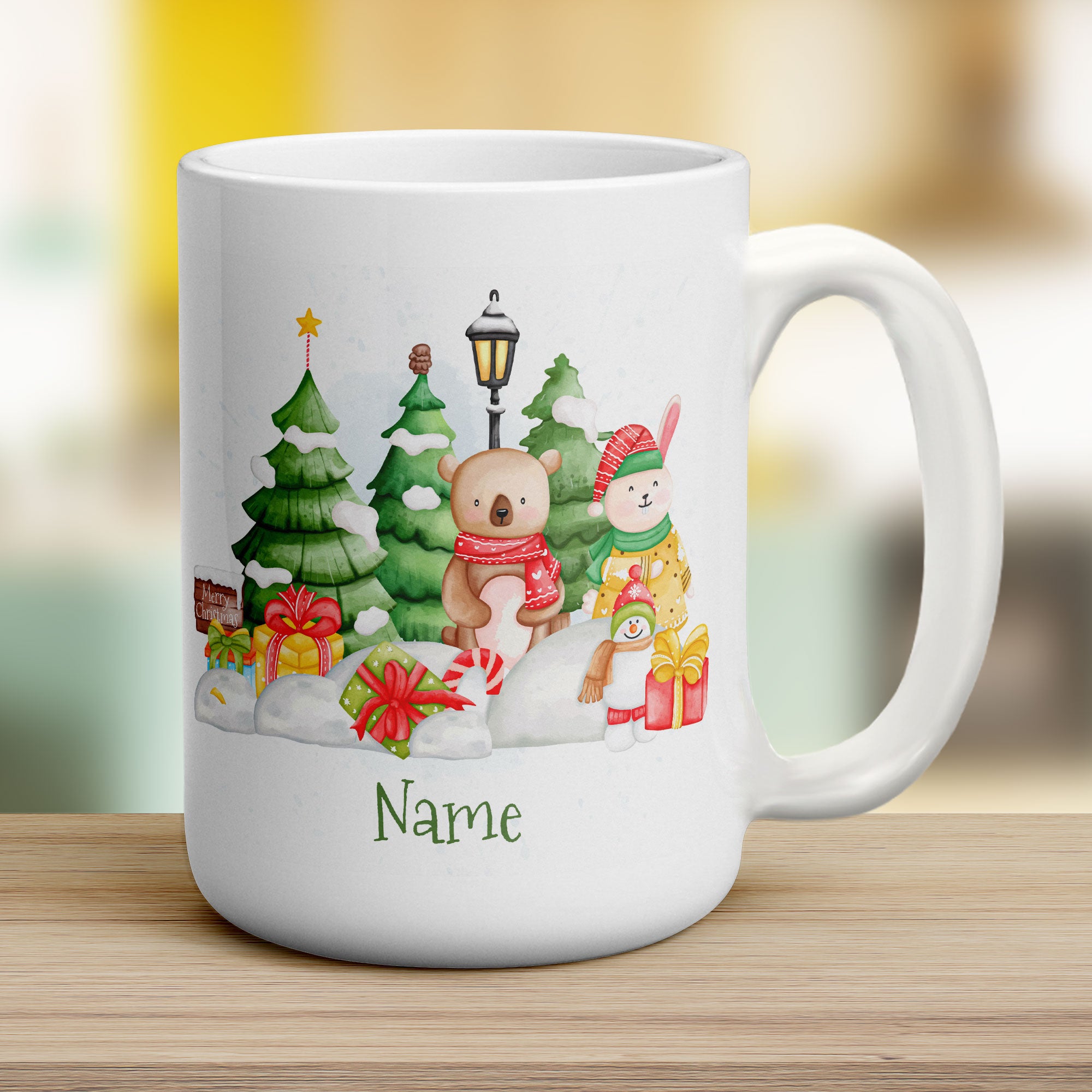 Christmas Scene Mug - Add Any Name