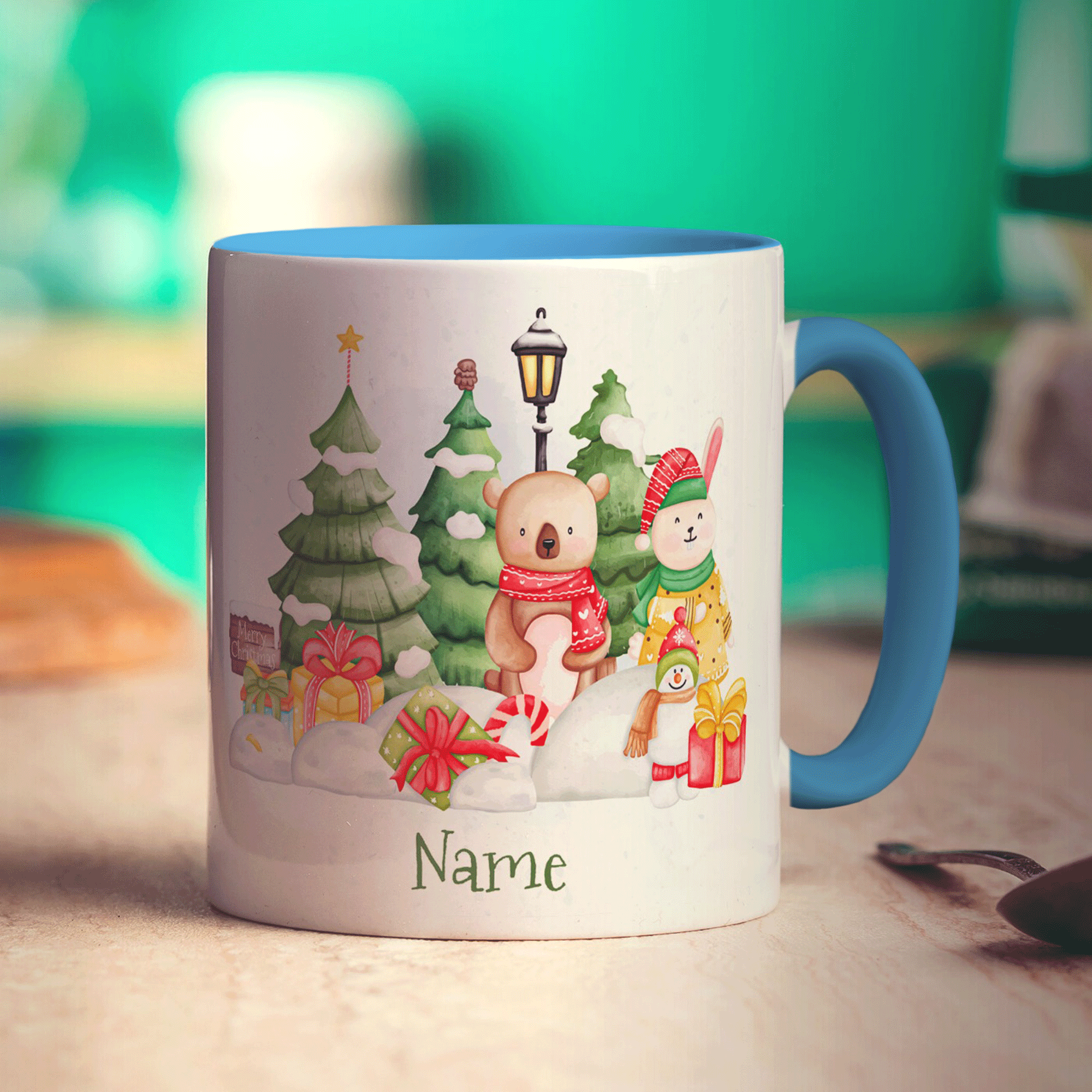 Christmas Scene Mug - Add Any Name
