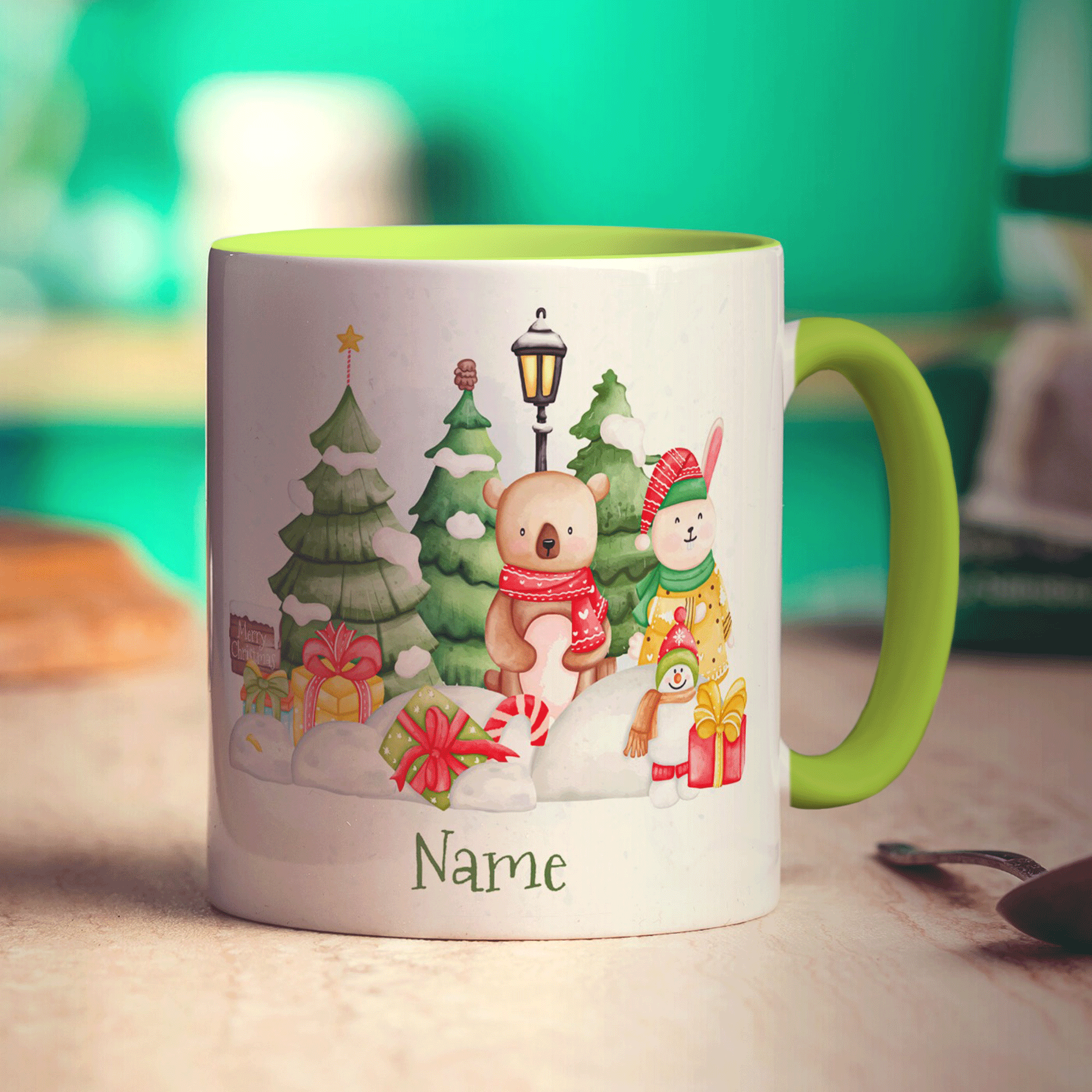 Christmas Scene Mug - Add Any Name