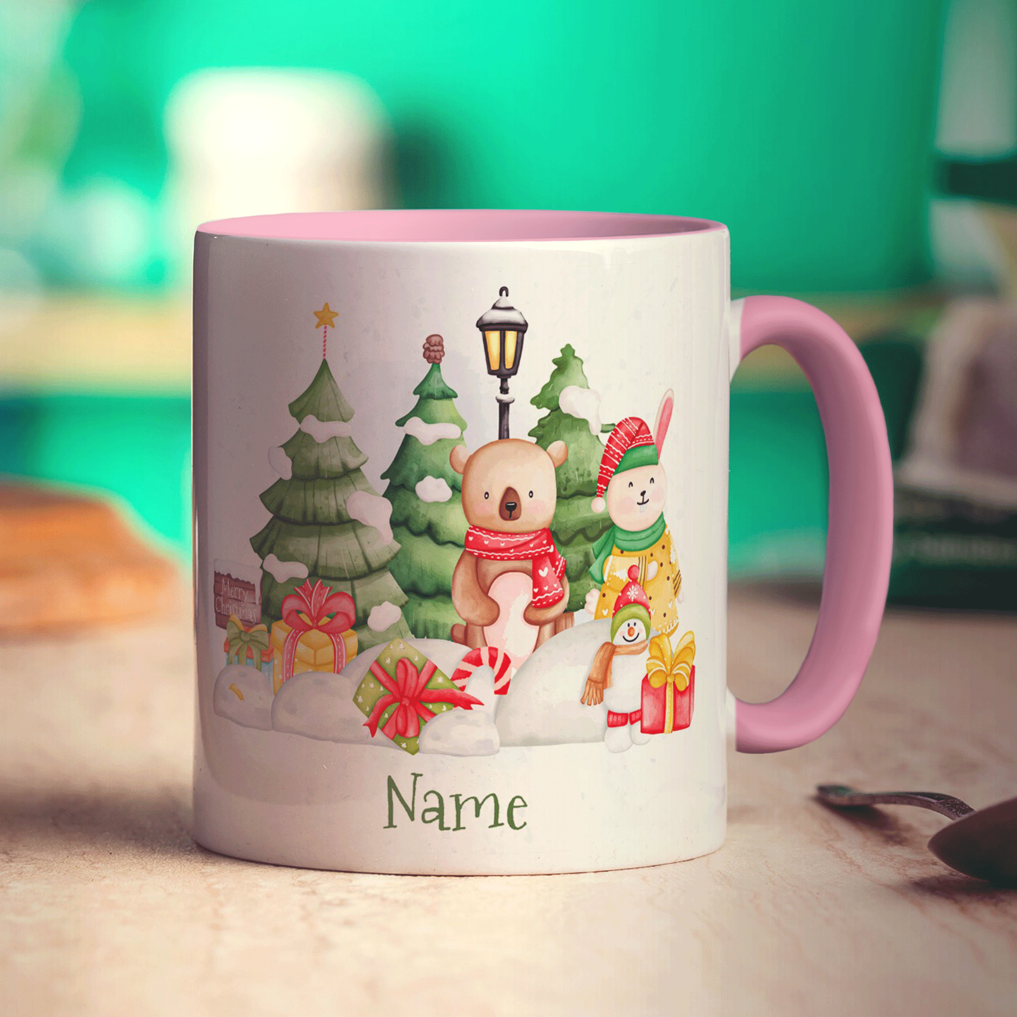 Christmas Scene Mug - Add Any Name
