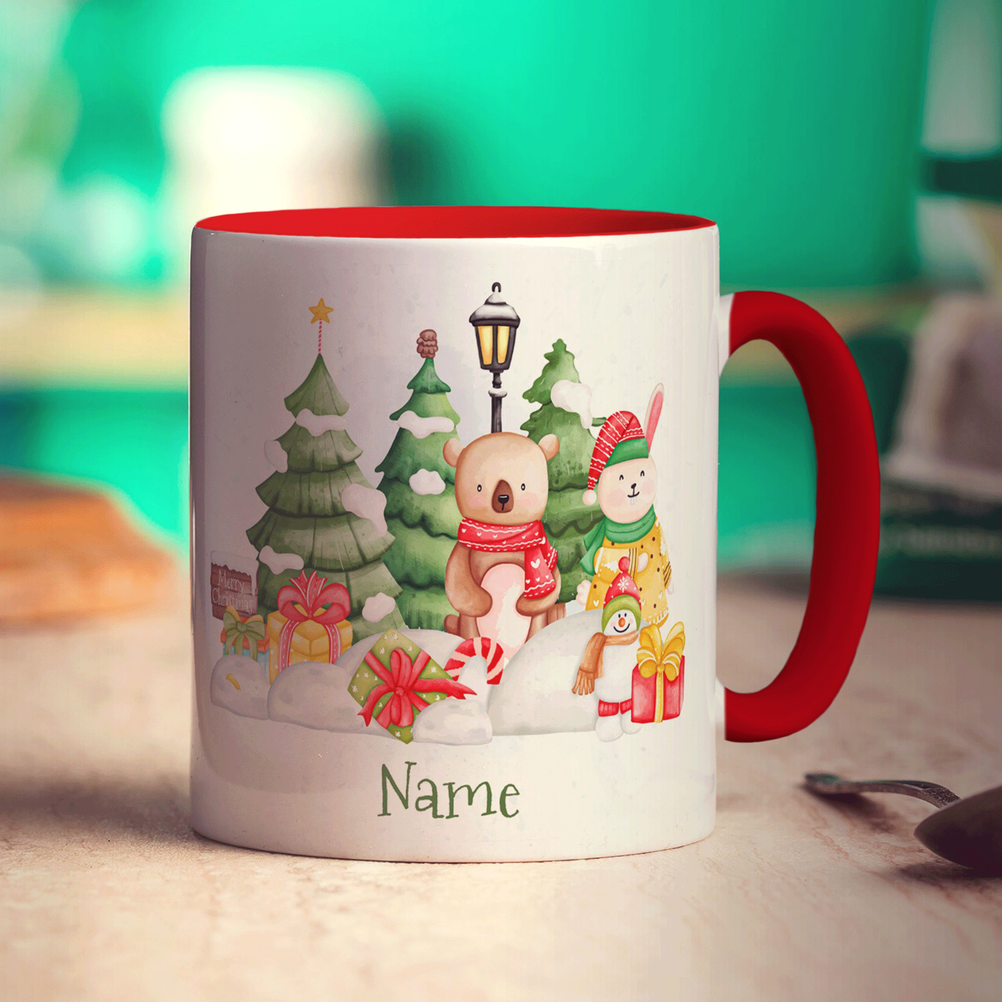 Christmas Scene Mug - Add Any Name
